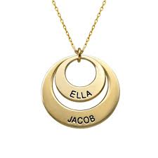 disc necklace in 10k gold