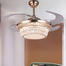 Modern Led Ceiling Fan Light Gold