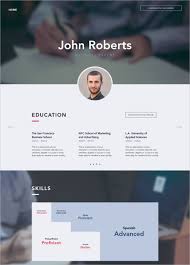 It has a full screen background and in front, a vcard which includes an image, about, profile, portfolio and contact pages. 30 Best Free Online Resume Cv Website Templates