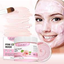 pink clay mud mask black dots blackhead