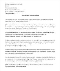 Employee Termination Template Free Termination Letter Template