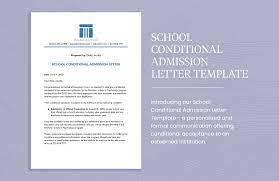 conditional admission letter