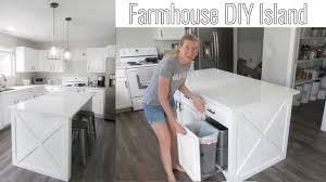 diy farmhouse kitchen island with pull