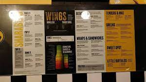 menu at buffalo wild wings pub bar
