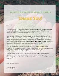 tips for donor thank you letters