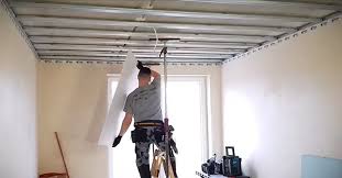 drywall ceiling or walls first