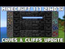 The most important one is the temperature update, which is like if you stay in some unprotected area you will take damage: Minecraft 1 17 Snapshot 21w07a Grimstone Ore Texture Changes Youtube
