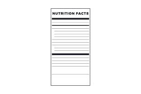nutrition label svg cut file by