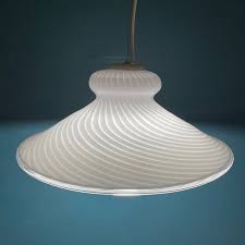 Vintage Swirl Murano Glass Pendant Lamp