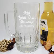 Custom Engraved Glass Beer Stein