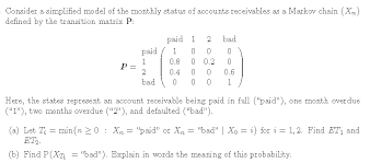 accounts receivables as a markov chain