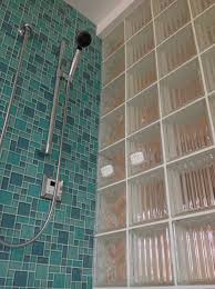 argus pattern glass block shower wall