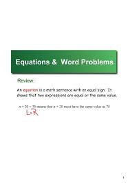 Writing Equations With Word Problems