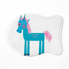 Cute Unicorns On Blue Pet Mat For