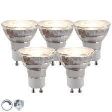 Set Of 5 Gu10 3 Step Dimmable Led Lamps