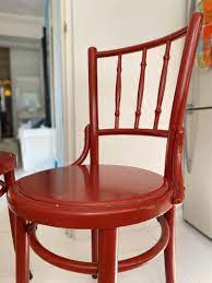 kopitiam red dining chairs furniture