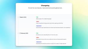 how to create a changelog similar to