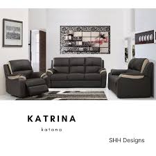 half leather recliner sofa set