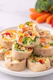 cream cheese pinwheels with vegetables