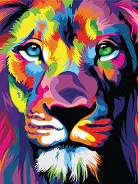 ▷ Colored lion wallpaper 📱