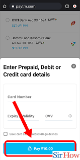add money from credit card to paytm