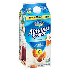 silk vanilla almond milk half gallon