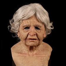 old man female latex mask real