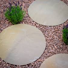 Round Stepping Stone 450mm Buff Brown