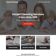 carpet cleaners responsive landing page