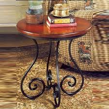 Wood And Wrought Iron Coffee Table