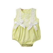 Infant Newborn Baby Girls Clothing Lace Bowknot Sleeveless Rompers Jumpsuit Cute Bow Sunsuit Summer Baby Clothes