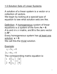 1 5 solutions sets of linear systems