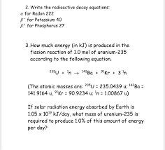 Radioactive Decay Equations