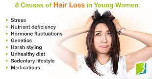 It can be the result of heredity, hormonal changes baldness typically refers to excessive hair loss from your scalp. 8 Causes Of Hair Loss In Young Women Menopause Now
