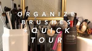 makeup brushes organize makeup room