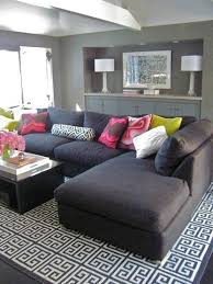 living room grey sectional sofa