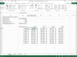 Performing What If Scenarios Data Analysis Excel 2016