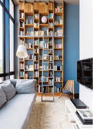 home library in a living room