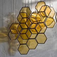 stained glass honeycomb drops set of 10