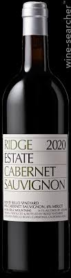 ridge vineyards estate cabernet