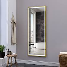 55 Long Brushed Gold Frame Mirror