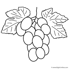 You can use our amazing online tool to color and edit the following grapes coloring pages. Bunch Of Grapes Coloring Page Fruits And Vegetables