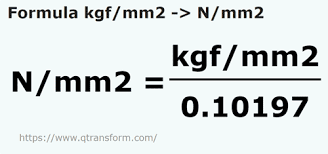 kgf mm2 to n mm2 convert kgf mm2 to n mm2