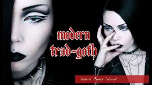 modern trad goth inspired makeup