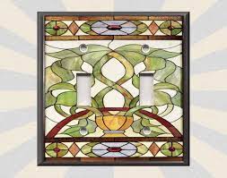 Art Nouveau Decor Stained Glass Pattern