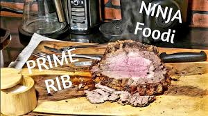 Then when you're ready to use the ninja 4 in 1 cooking system as an air fryer to crisp your food you use the lid that is attached. Ninja Foodi Prime Rib Tendercrisp 4 Lb Ribeye Roast Steak 1 Hour 25 Min Youtube Ninja Cooking System Recipes Prime Rib Seared Salmon Recipes