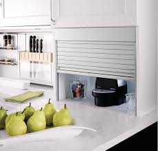 One garage features a door that swings upward and pushes back, allowing clearance in front of and around the cabinet. Appliance Garage Kit Milano In The Hafele America Shop