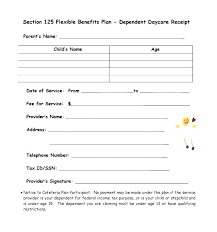 Child Care Receipts Daycare Receipt Template Tuition Receipt