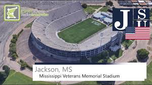 .football use, either, as jackson state's basketball team would play home games there and concerts and other events would take place in the new stadium as the plan would be to have the stadium in use for about 200 days a year. Mississippi Veterans Memorial Stadium Jackson State Tigers Google Earth 2015 Youtube