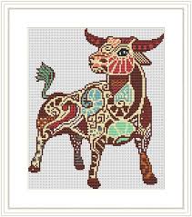 Taurus Zodiac Cross Stitch Pattern Pdf Modern Art Embroidery Decor Horoscope Astrology Animal Counted Cross Stitch Chart Pdf Download Sold By